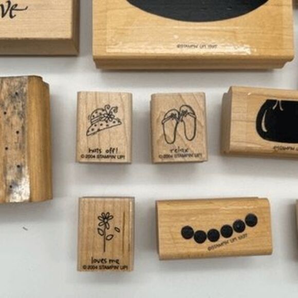 STAMPIN’ UP Lot of 21 Rubber Stamps Fashion Hat Purse Nails Love Scrapbooking - Picture 7 of 16